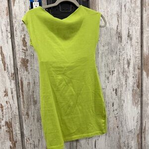 Zara Lime Green Sleeveless Tunic Dress
